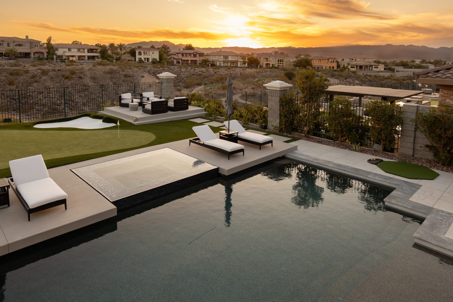 Custom pool and concrete decks by DCI in Las Vegas
